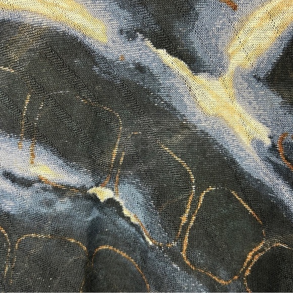 Nic + Zoe Linen Blend Ombre Long Sleeve Boat Neck Top Medium Blue - Picture 15 of 15